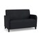 Lesro Siena Lounge Reception Loveseat, Black, MD Black Upholstery SN1501 - alternate 1